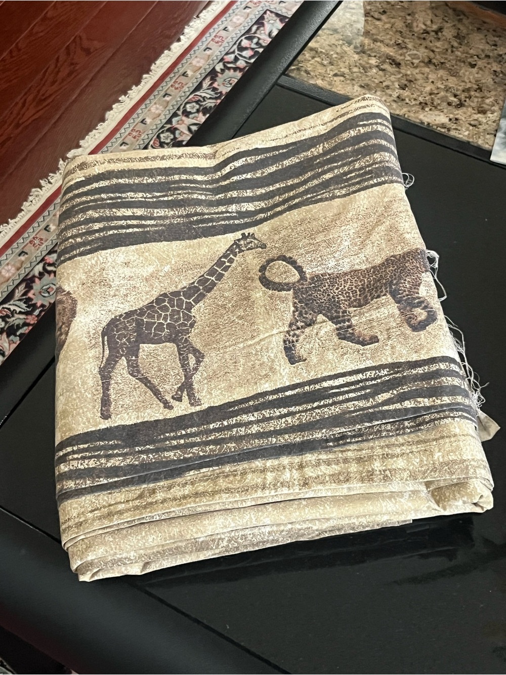 Safari Animal Print Queensize Flat sheet- By Dan River